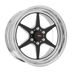 DISCONTINUED WELD Racing S79 RT-S 15x10 6.5" Backspace Black Center Rear Wheel for 05-23 Challenger, Charger, Magnum & 300C R/T, SRT8, SRT & Hellcat with 15" Brake Conversion - 79MB-510W65C