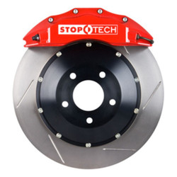 StopTech Front Performance Big Brake Kit Red ST-60 Calipers Slotted Rotors for 05-10 Challenger, Charger, Magnum & 300 SRT8 - 83.242.6800.71