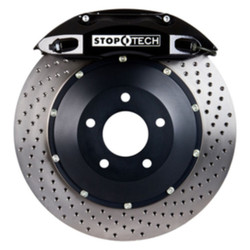 StopTech Rear Performance Big Brake Kit Black ST-40 Calipers Drilled Rotors for 05-10 Challenger, Charger, Magnum & 300 SRT8 - 83.242.0047.52