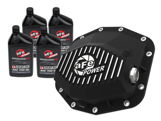 aFe Power 46-71281B PRO Series Rear Diff Cover Black Machined Fins & Gear Oil for 21-24 RAM TRX 