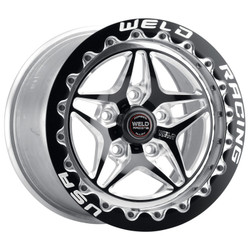 WELD Racing S81 RT-S 15x11 6.5" Backspace Black Center Rear Beadlock Wheel for 18-23 Demon, Challenger & Charger SRT Hellcat Redeye & Widebody with 15" Brake Conversion - 81MB-511W65F