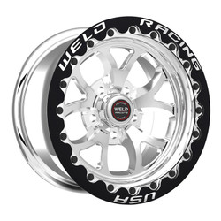 DISCONTINUED WELD Racing S76 RT-S 17x11 6.2" Backspace Polished Rear Beadlock Wheel for 18-23 Demon, Challenger & Charger SRT Hellcat Redeye & Widebody - 76HP7110W62F