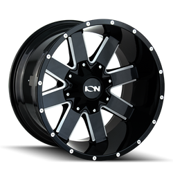 ION 141 18x9 5" Backspace Gloss Black Milled Spokes Wheel for 19-Current RAM 1500 & TRX - 141-8937M