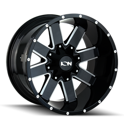 ION 141 18x9 5" Backspace Gloss Black Milled Spokes Wheel for 19-Current RAM 1500 & TRX - 141-8937M