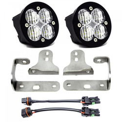 Baja Designs 447622 Squadron-R SAE Fog Pocket Light Kit Clear for 18-24 Jeep Wrangler JL & Gladiator JT with Sport Plastic Bumper