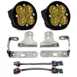 Baja Designs 447722 Squadron-R SAE Fog Pocket Light Kit Amber for 18-24 Jeep Wrangler JL & Gladiator JT with Sport Plastic Bumper