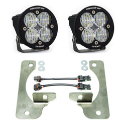 Baja Designs 447068 Squadron-R Sport Fog Pocket Light Kit Clear for 18-24 Jeep Wrangler JL & Gladiator JT with Rubicon Metal Bumper