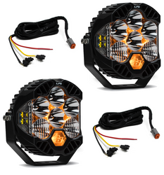 Baja Designs 447671UP LP6 Pro Bumper Light Kit OE Aux Switch Controlled for 18-24 Jeep Wrangler JL & Gladiator JT