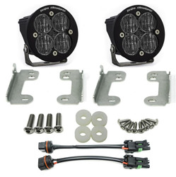 Baja Designs 447635 Squadron-R SAE Fog Light Pocket Kit Clear for 18-24 Jeep Wrangler JL & Gladiator JT with Saraha/Rubicon Plastic Bumper