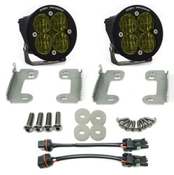 Baja Designs 447735 Squadron-R SAE Fog Light Pocket Kit Amber for 18-24 Jeep Wrangler JL & Gladiator JT with Saraha/Rubicon Plastic Bumper
