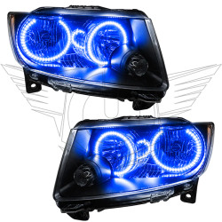 Oracle 7070-002 Pre-Assembled Halo Headlights Non-HID Blue for 11-13 Jeep Grand Cherokee