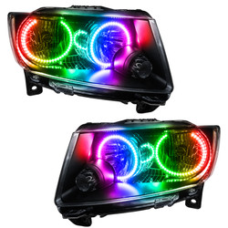 Oracle 7070-334 Pre-Assembled Halo Headlights Non-HID ColorSHIFT for 11-13 Jeep Grand Cherokee