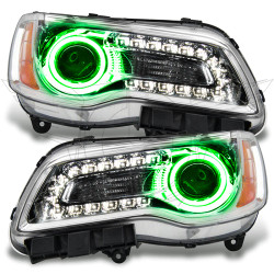 Oracle 7728-004 Pre-Assembled Halo Headlights Chrome Non-HID Green for 11-14 Chrysler 300C