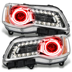 Oracle 7728-003 Pre-Assembled Halo Headlights Chrome Non-HID Red for 11-14 Chrysler 300C