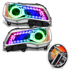 Oracle 7730-330 Pre-Assembled Halo Headlights Chrome Non-HID ColorSHIFT DRL with RF Controller for 11-14 Chrysler 300C