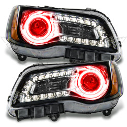 Oracle 7729-003 Pre-Assembled Halo Headlights Black Non-HID Red for 11-14 Chrysler 300C
