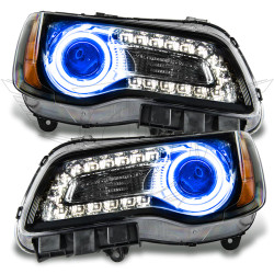 Oracle 7729-002 Pre-Assembled Halo Headlights Black Non-HID Blue for 11-14 Chrysler 300C