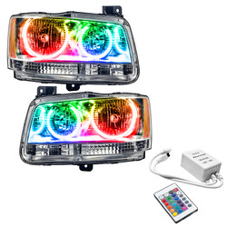 Oracle 8901-504 Pre-Assembled Halo Headlights Chrome ColorSHIFT with Simple Controller for 2008 Magnum