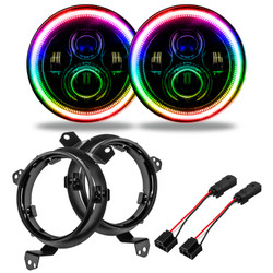 Oracle 5769J-334 7" High Powered LED Halo Headlights ColorSHIFT for 18-24 Jeep Wrangler JL & Gladiator JT