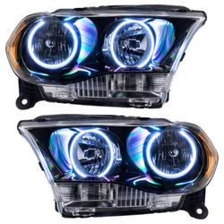 Oracle 7102-001 Pre-Assembled Halo Headlights Black Non-HID White for 11-13 Durango