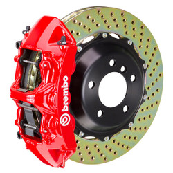 Brembo GT Front Big Brake System with 6 Piston Calipers & 380mm Drilled Rotors for 05-10 Challenger, Charger, Magnum & 300 5.7L RWD - 1N1.9004A