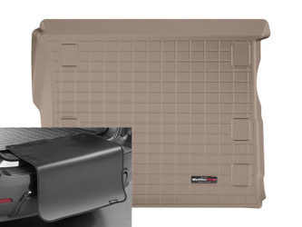 WeatherTech 411107SK Cargo Liner Tan with Bumper Protector for 18-24 Jeep Wrangler Unlimited JL with Flat Load Floor & Subwoofer