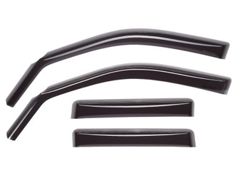 WeatherTech 82443 Front & Rear Window Deflectors Dark Smoke for 07-18 Jeep Wrangler JK