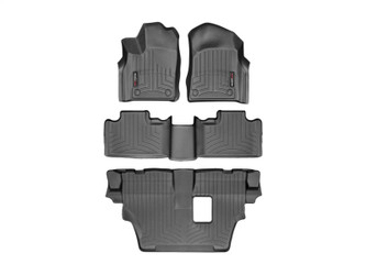 WeatherTech 449301-44324-2-3 Front, Rear & 3rd Row FloorLiners Black for 16-23 Durango with 2nd Row Bench Seat