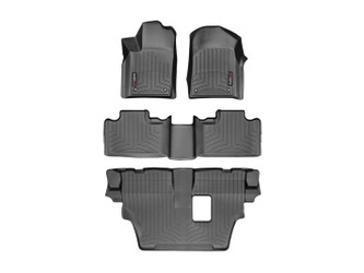 WeatherTech 448751-44324-2-3 Front, Rear & 3rd Row FloorLiners Black for 2015 Durango with 2nd Row Bench Seat