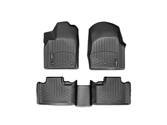 WeatherTech 44324-1-2 Front & Rear FloorLiners Black for 11-12 Grand Cherokee & Durango with 2nd Row Bench Seat