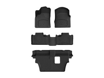 WeatherTech 444851-44324-2-3IM Front, Rear & 3rd Row FloorLiners HP Black for 13-15 Durango with 2nd Row Bench Seat
