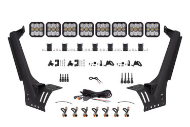 Diode Dynamics DD6821 SS5 Sport CrossLink Windshield Lightbar Kit White Combo for 18-24 Jeep Wrangler JL & 20-24 Gladiator JT