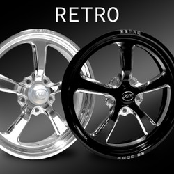 RC Components CS5351A-10 15x3.5" Retro Front Drag Race Wheel for LX/LC/LD with 15" Front Brake Conversion