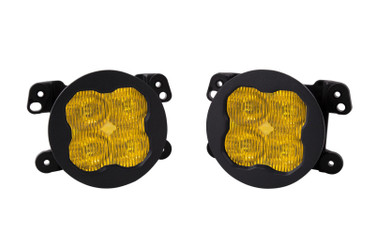 Diode Dynamics DD7045 SS3 Sport LED Amber Backlit Yellow SAE Fog Light Kit for 07-18 Jeep Wrangler JK, 18-24 Wrangler JL & 20-24 Gladiator JT with Plastic Bumper