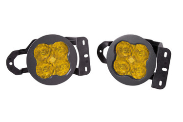 Diode Dynamics DD7061 SS3 Sport LED Amber Backlit Yellow SAE Fog Light Kit for 18-24 Jeep Wrangler JL & 20-24 Gladiator JT Sport