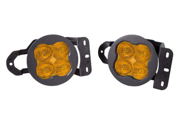 Diode Dynamics DD7066 SS3 Max LED Amber Backlit Yellow SAE Fog Light Kit for 18-24 Jeep Wrangler JL & 20-24 Gladiator JT Sport
