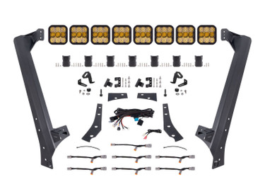 Diode Dynamics DD7267 SS5 Pro CrossLink Windshield Lightbar Kit Yellow Combo for 07-18 Jeep Wrangler JK