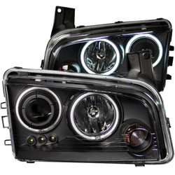 ANZO USA 121218 Projector Halo Headlights Black RX Halo for 06-10 Charger