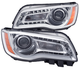 ANZO USA 121494 Projector Plank Style Headlights Chrome for 11-14 Chrysler 300