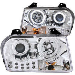 ANZO USA 121136 Projector Halo Headlights Chrome RX Halo & LED for 05-10 Chrysler 300