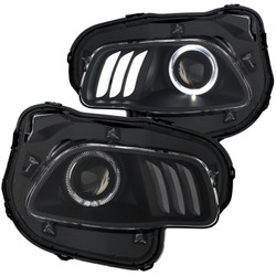 ANZO USA 111353 Projector LED Halo Headlights Black for 14-18 Jeep Cherokee KL