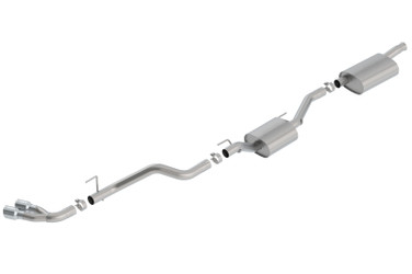 BORLA 140811 Cat-Back Exhaust System Touring Chrome Tip for 20-24 Jeep Gladiator JT 3.6L