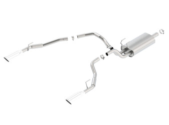 BORLA 140552 Cat-Back Exhaust System Touring Chrome Tips for 2009 Dodge Ram 1500, 11-18 RAM 1500 & 19-23 1500 Classic 5.7L