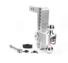 Weigh Safe CTB10-2-KA 180 Hitch 2" Receiver 10" Drop Chrome-Plated Balls & Keyed Alike Hitch Locking Pin