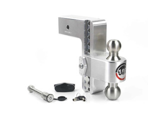 Weigh Safe LTB8-3-KA 180 Hitch 3" Receiver 8" Drop Stainless Balls & Keyed Alike Hitch Locking Pin