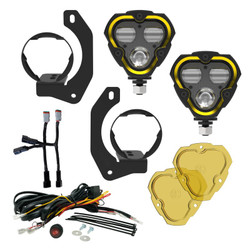 KC HiLiTES 97149 FLEX ERA 3 Dual Mode SAE Fog Light Kit for 10-24 Jeep JK, JL, JT 10A Steel Bumper