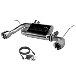 QTP 425007 Screamer Axle Back Exhaust Polished Tips for 07-18 Jeep Wrangler JK 3.6/3.8L