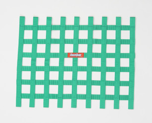 RaceQuip 721075RQP Ribbon Style Race Car Window Net non-SFI Green 18" H x 18" W