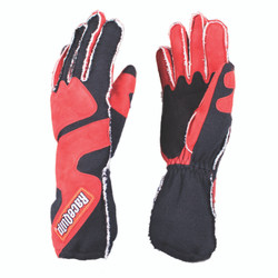 RaceQuip 356105RQP 356 Series Two-Layer Nomex Outseam Race Gloves SFI 3.3/5 Red Large