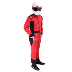 RaceQuip 91609159RQP One-Piece Multi-Layer Fire Suit Chevron Red Large
